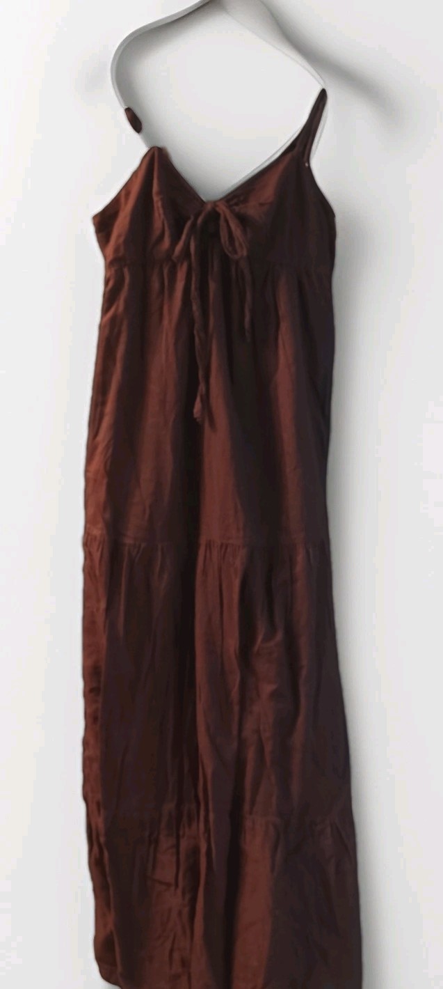 Chocolate Brown Lined Cotton Sundress