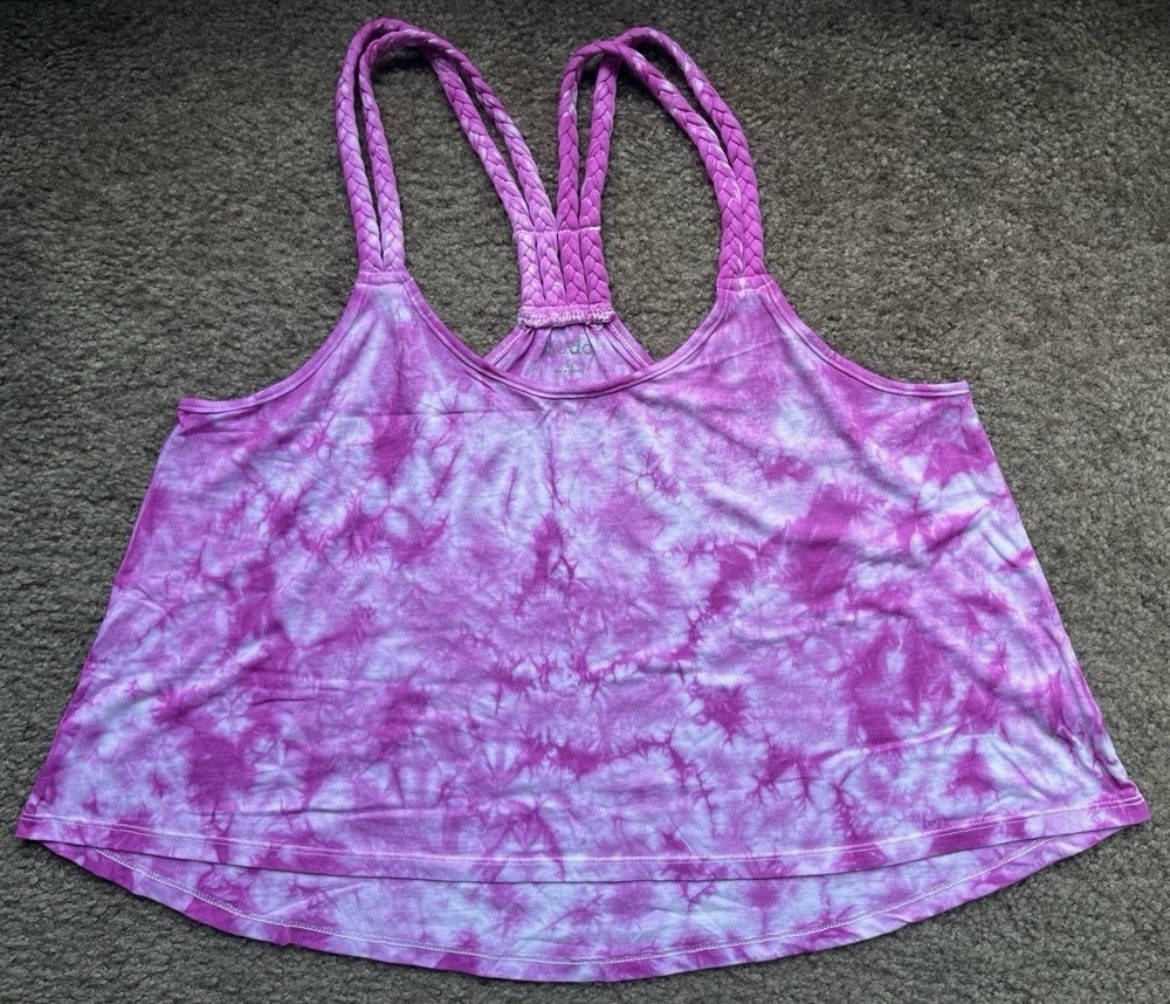 Mudd Tie Dye Crop Tank Size Large