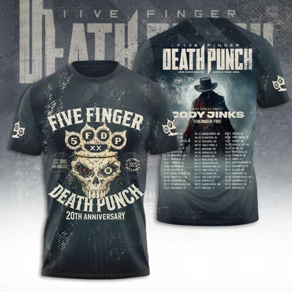 Five Finger Death Punch Tour 2026 3D Shirt New! BL1105