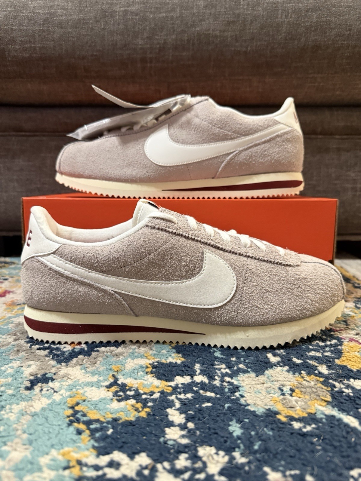 Size 8 – Nike Cortez SE College Grey Team Red