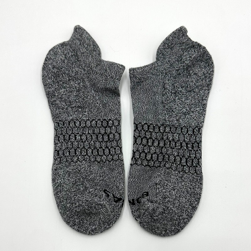 4 Pairs BOMBAS Women’s Cushion Honeycomb marl Ankle Socks Size Med 2 Colors Mix