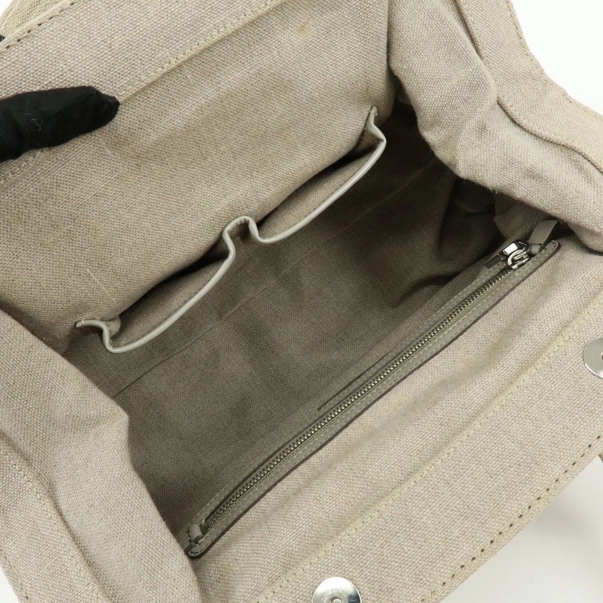 PRADA Mistolino Boston Bag Hand Bag Natural BN1886 Authentic Used