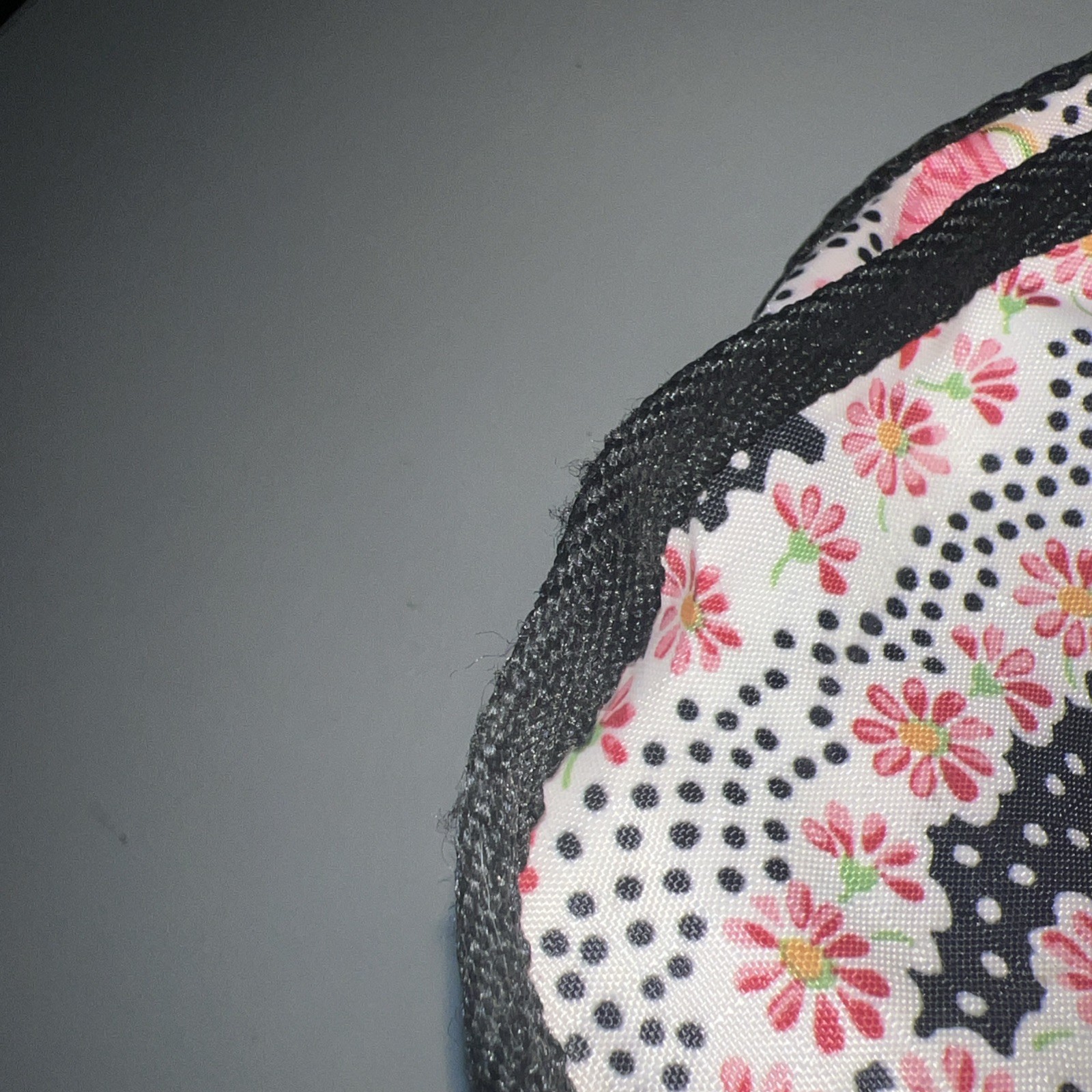 LeSportsac handbag + pouch Pink flowers & polka dots Canvas 9 x 11 x 5 Inches