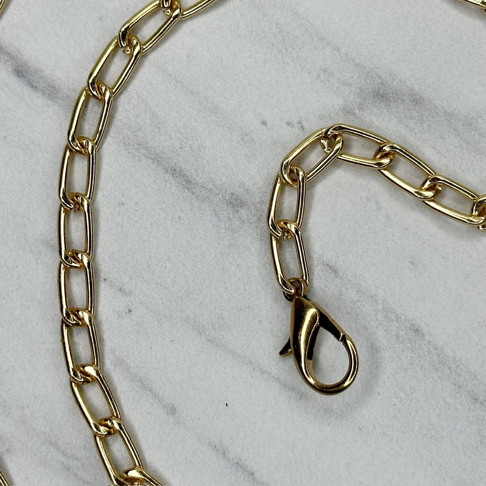 Gold Tone Chain Link Purse Handbag Bag Replacement Strap