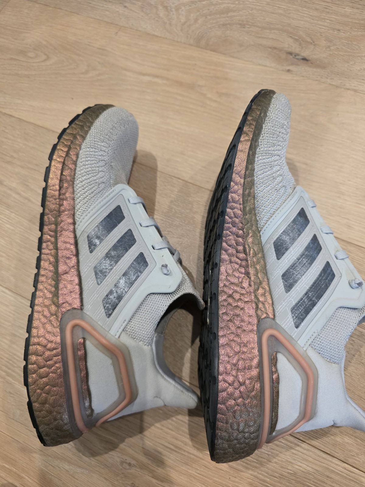 Adidas ultraboost 20 Men’s Shoes Metal Grey Signal Coral Sz 10.5 FV4389