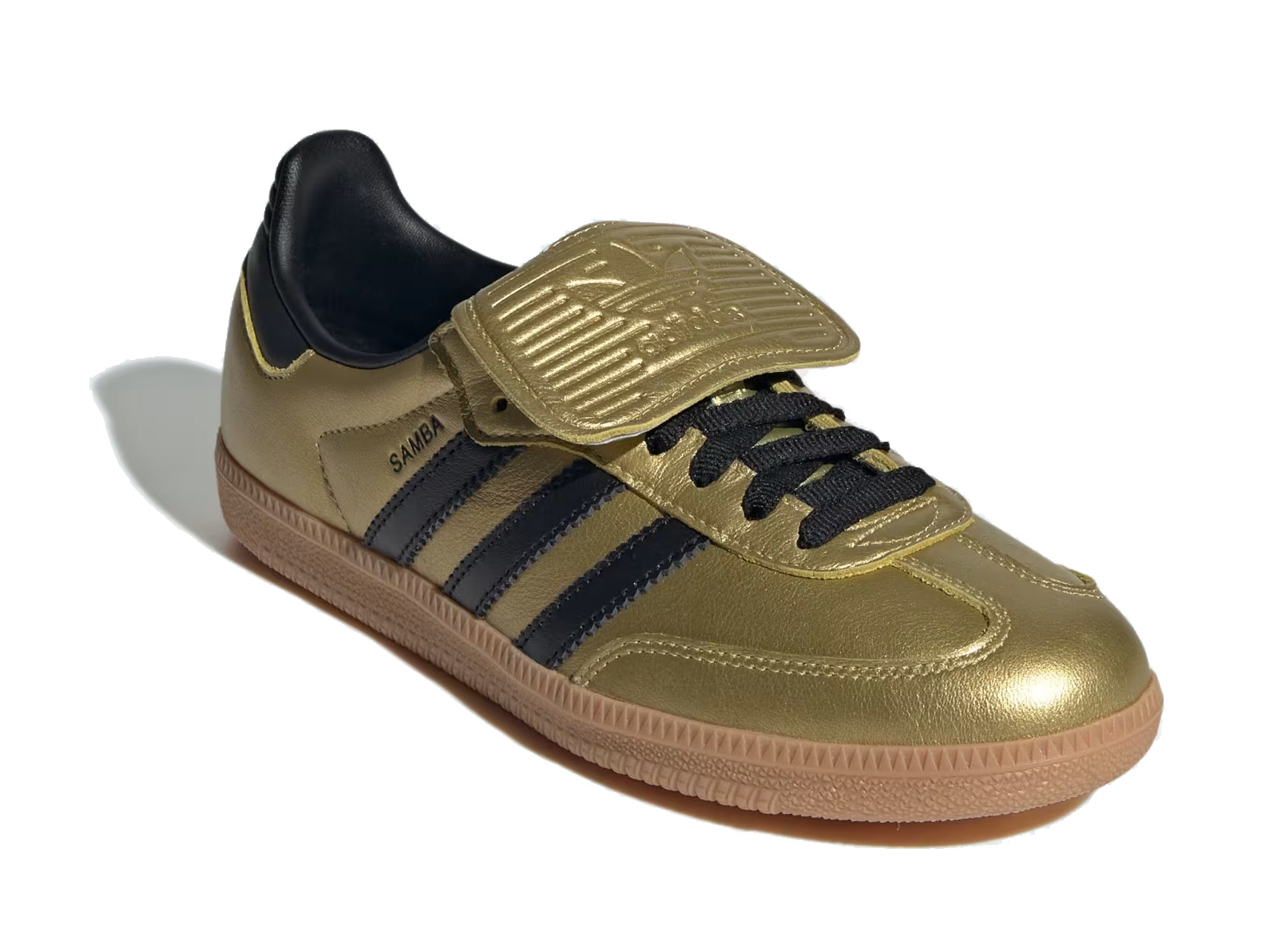 Adidas Samba LT Gold Metallic, Core Black & Gum