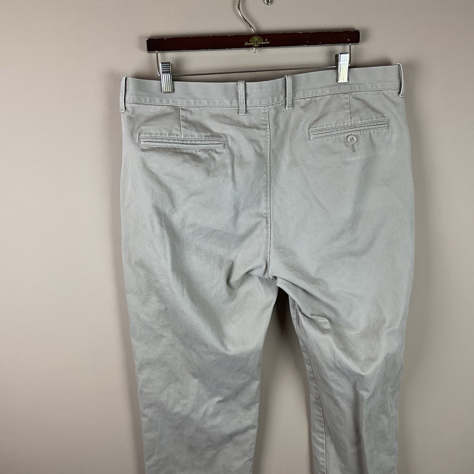J. Crew The Sutton Chino Dress Pants Mens 36 X 34 Khaki Cotton Flat Front