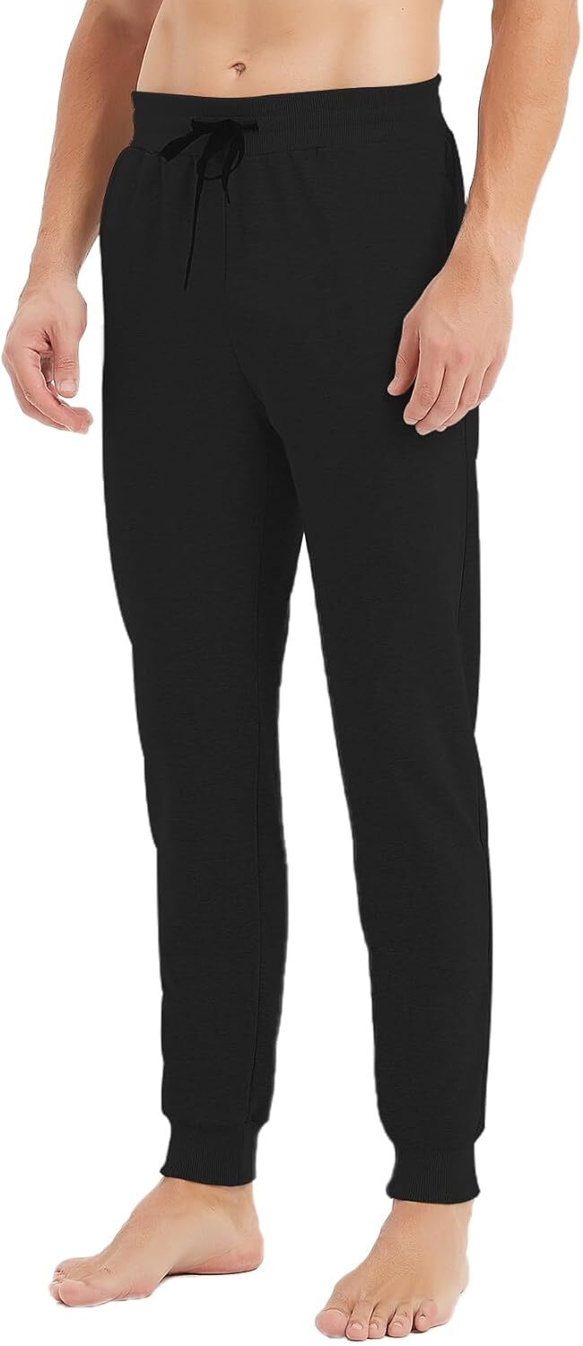 Idtswch 34/36/38/40 Long Inseam Men’s Tall Sweatpants Joggers Medium, Black