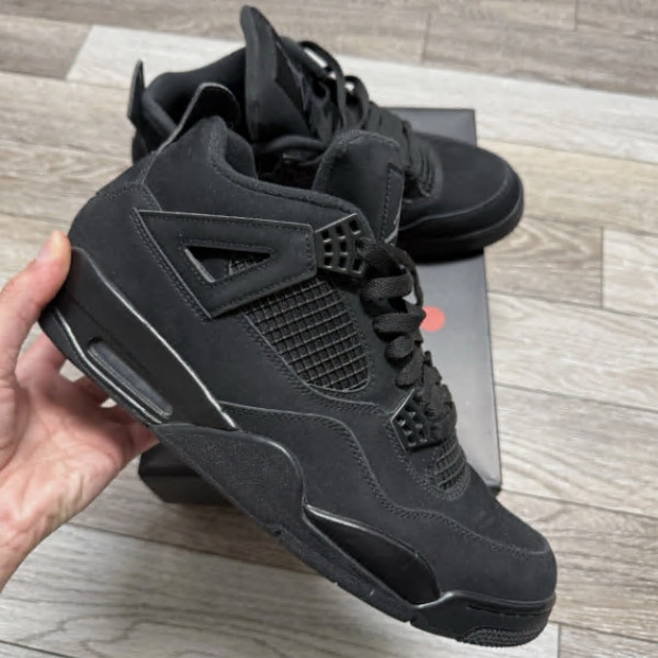 Jordan 4 “Black Cat” Retro Mid Top Basketball Shoes For Men US Size 7-12