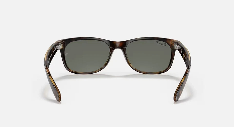 Ray-Ban New Wayfarer Tortoise / Green Polarized 55mm Sunglasses RB2132 902/58 55