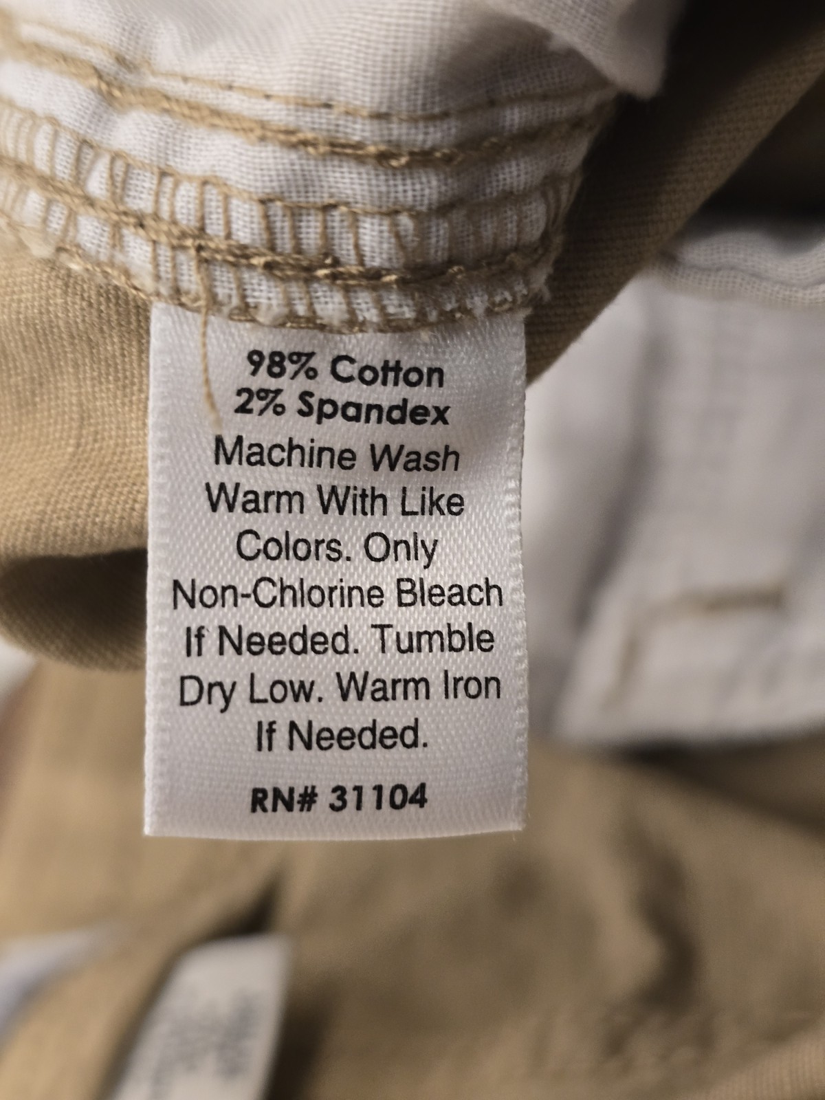 Men’s Ocean Coast Big & Tall NWT Khaki Cargo Flex Comfort Waistband Shorts 44