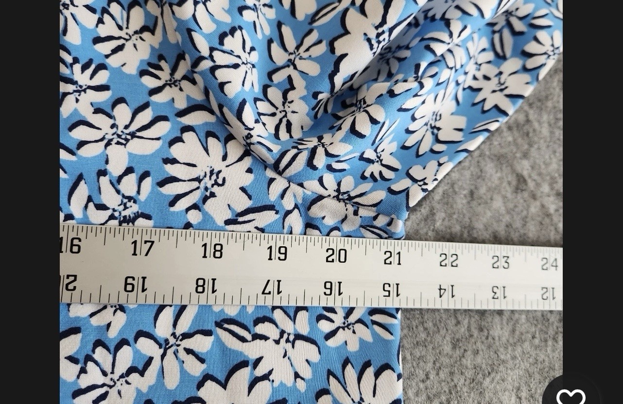 NEW Lilly Pulitzer Ainslee 3/4 Sleeve Dress Lunar Blue Palm Beach Petals Size XL