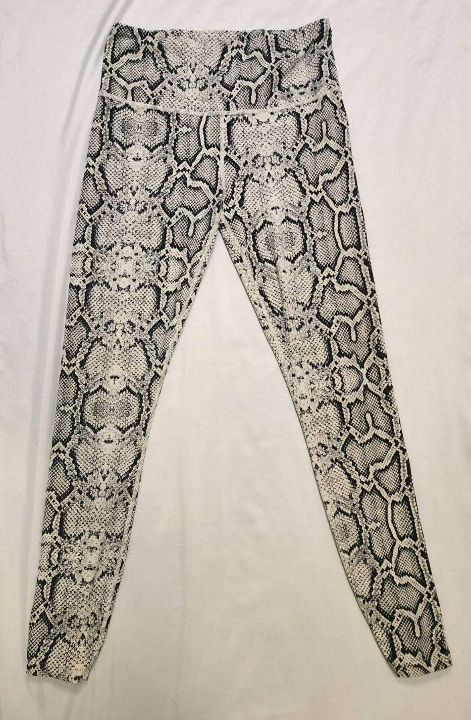 Varley Century Python Snake Print High Rise Leggings Ivory Black S