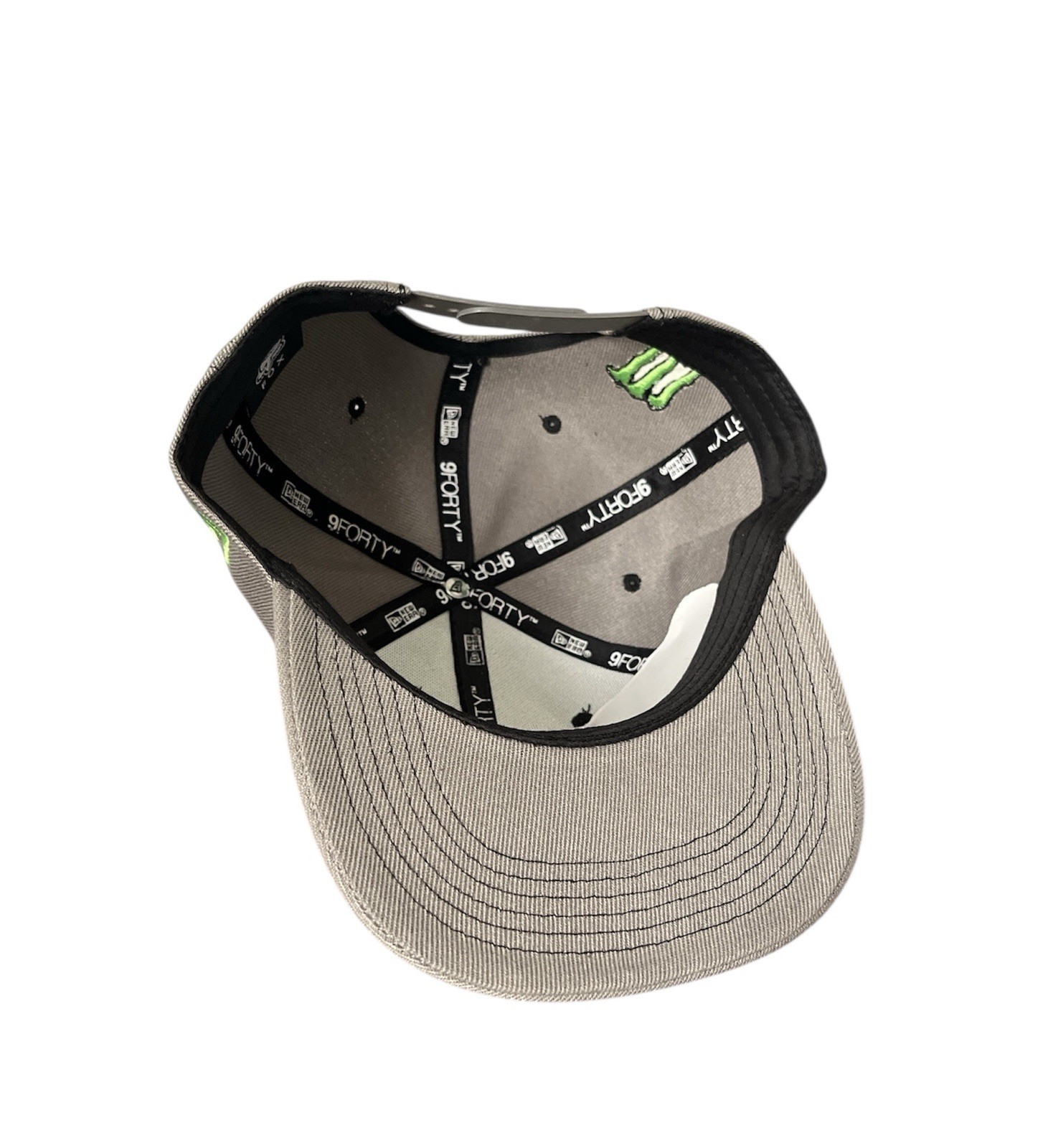 Monster Energy SnapBack Hat Green Claw Flat Bill Adjustable GRAY