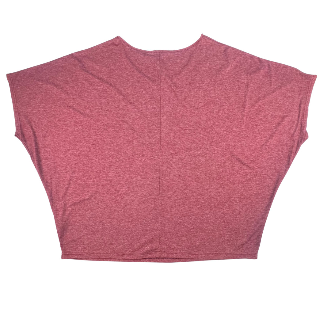 Emery Rose Blouse 5X Red Batwing Dolman Sleeve Top Relaxed Fit Minimalist Casual