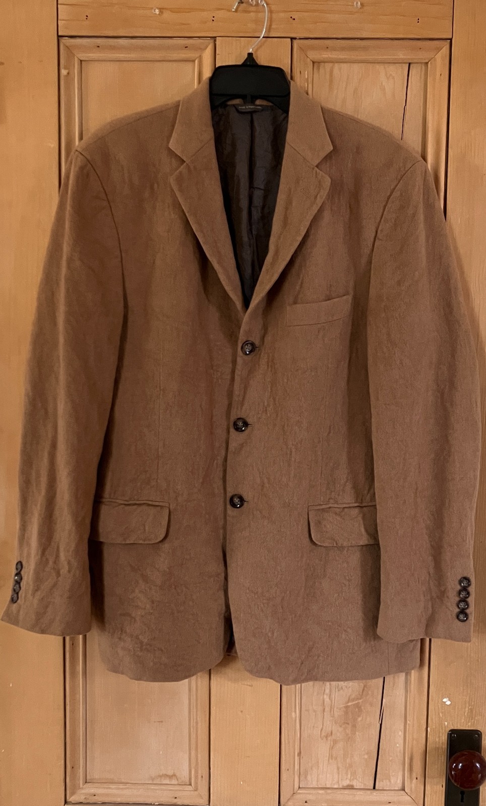 Banana Republic Mens Vintage Y2K 100% Camel Hair Jacket Size 42R Beige AN EXC