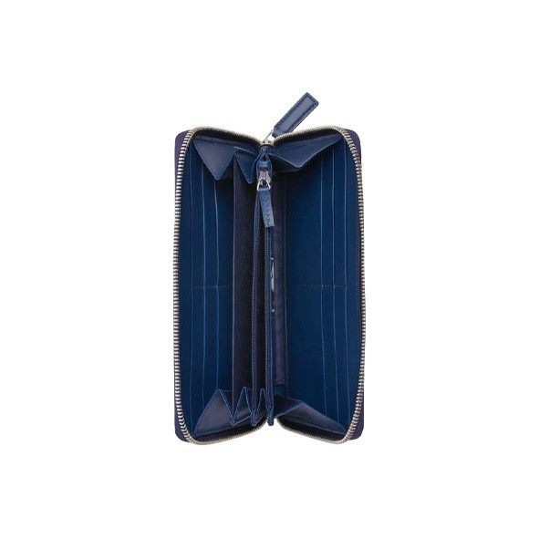 Gucci Monogram Embossed Long Zip Leather Wallet 7.48×0.98×4.13 in
