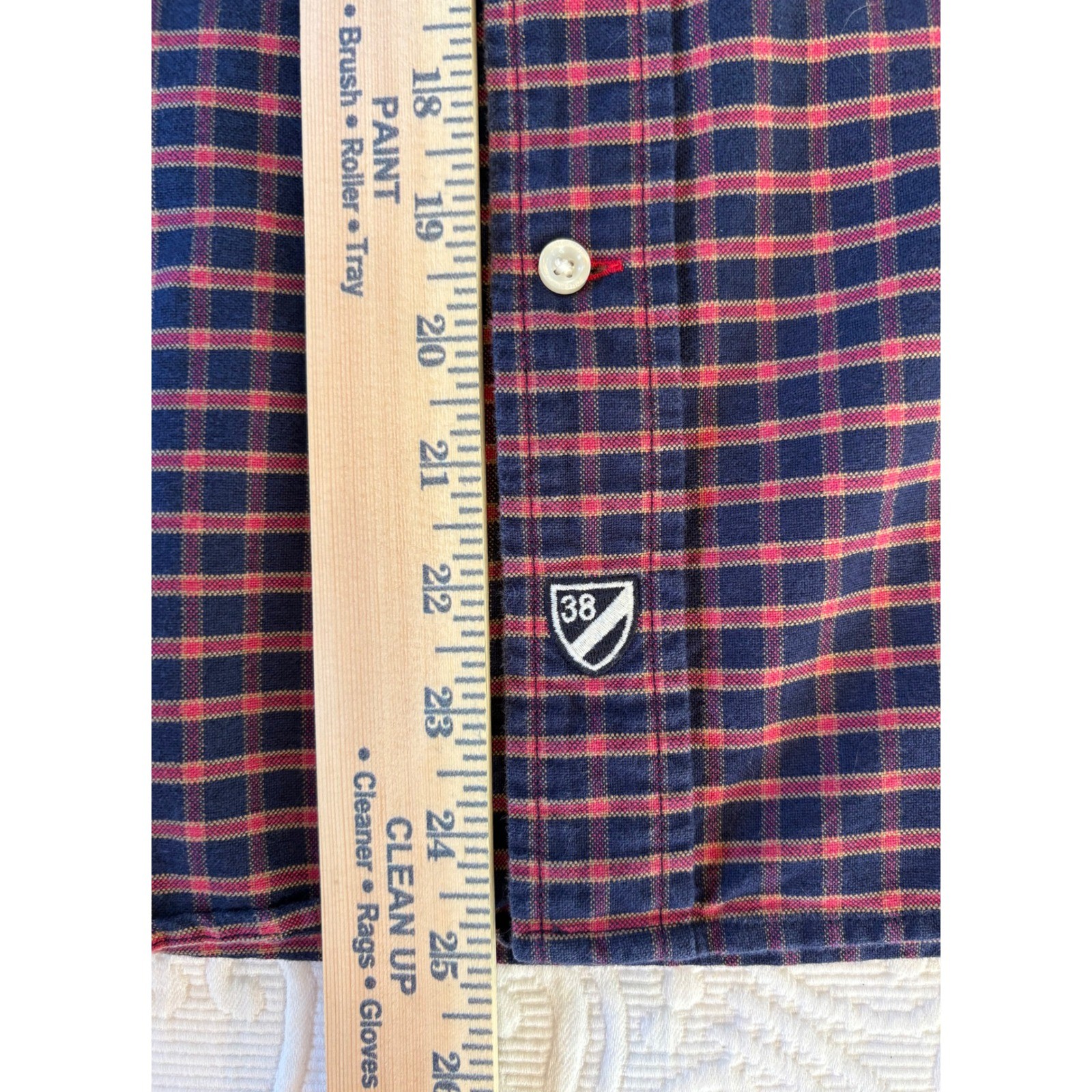 CREMIEUX CLASSICS Mens Button Down Shirt Plaid Long Sleeve Size S