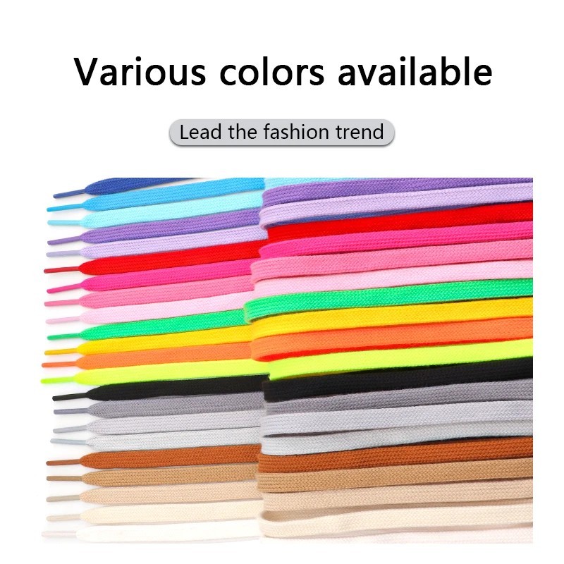 Quality Cotton Shoelaces 0.8cm Width Flat Shoelace Tennis Sneakers Shoe laces