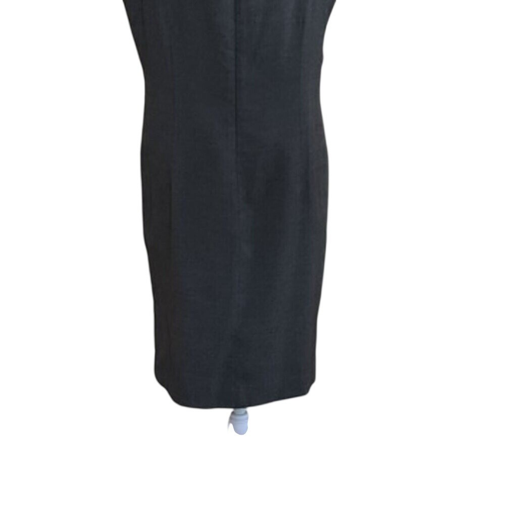Norton McNaughton Petites Gray Sleeveless Sheath Dress Size 12P Office Career