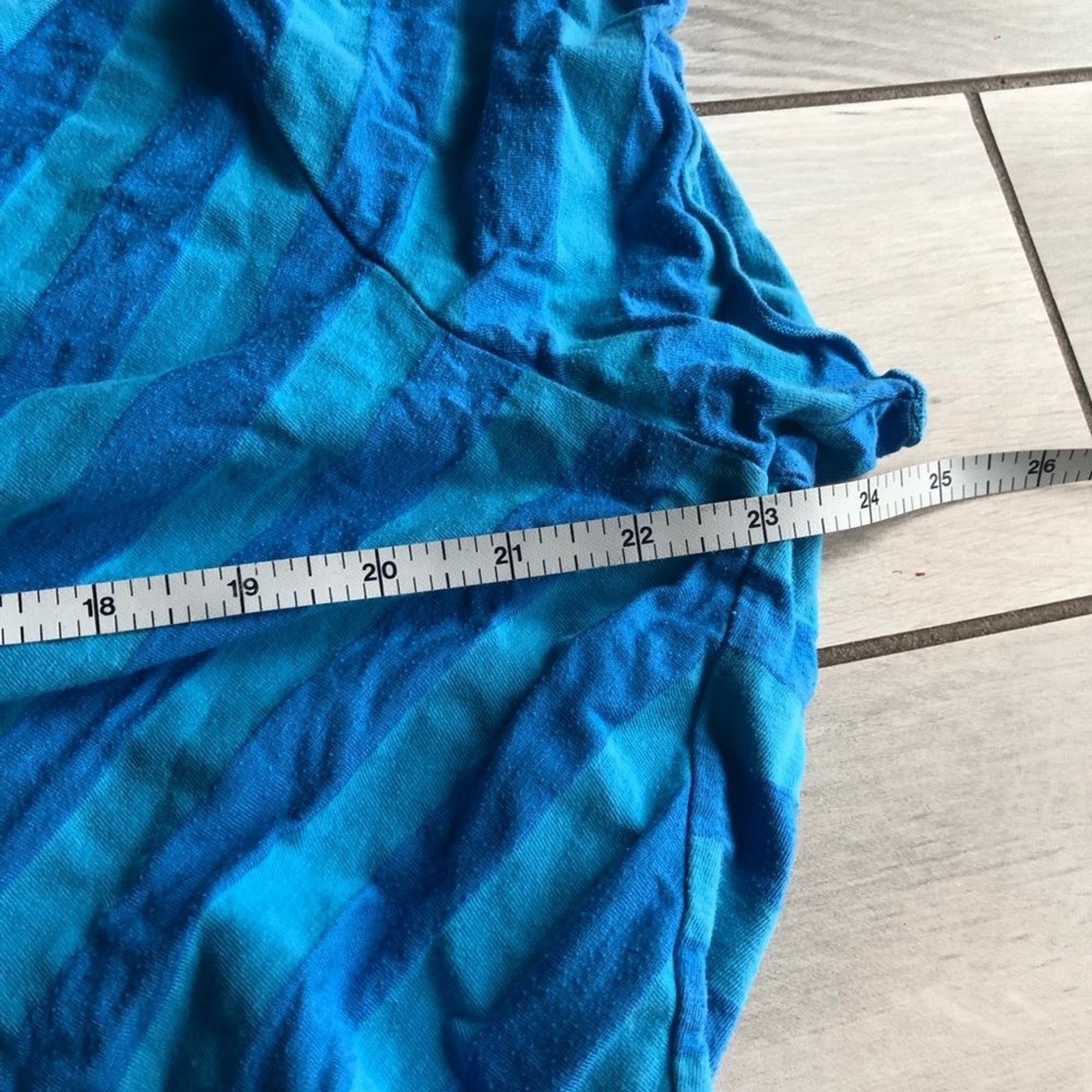 Shameless 3x blue chevron short sleeve top