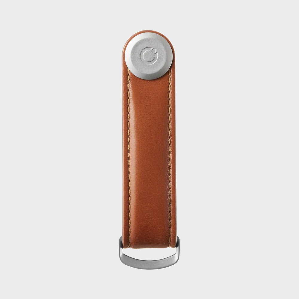 Orbitkey LTHO-2-CGTN 2.0 Leather Key Organizer, Carry 2-7 Keys, Cognac/Tan