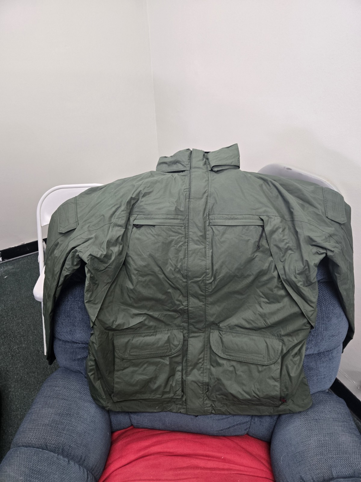 Woolrich Elite Waterproof Breathable Tactical Parka Jacket LARGE OD Green