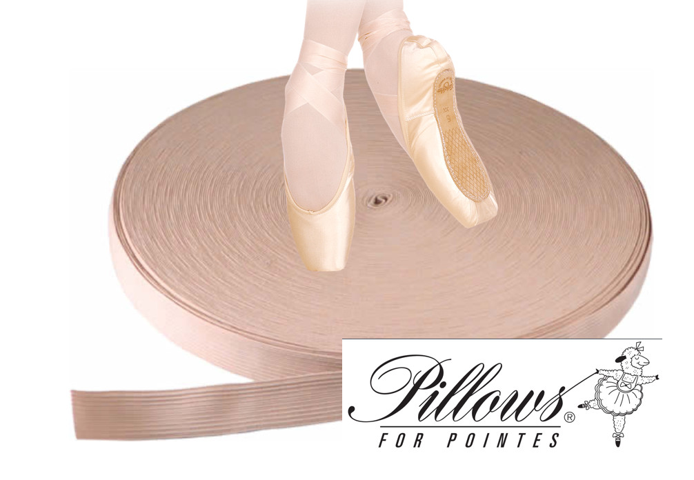 Pointe Shoe Solid Elastic Universal Pink PillowsforPointes – 3,4,5,6, and 7 feet