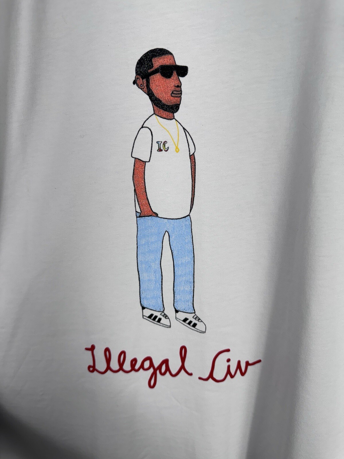NWOT Illegal Civilization x Kevin White Men’s Large White Crew Neck T-Shirt