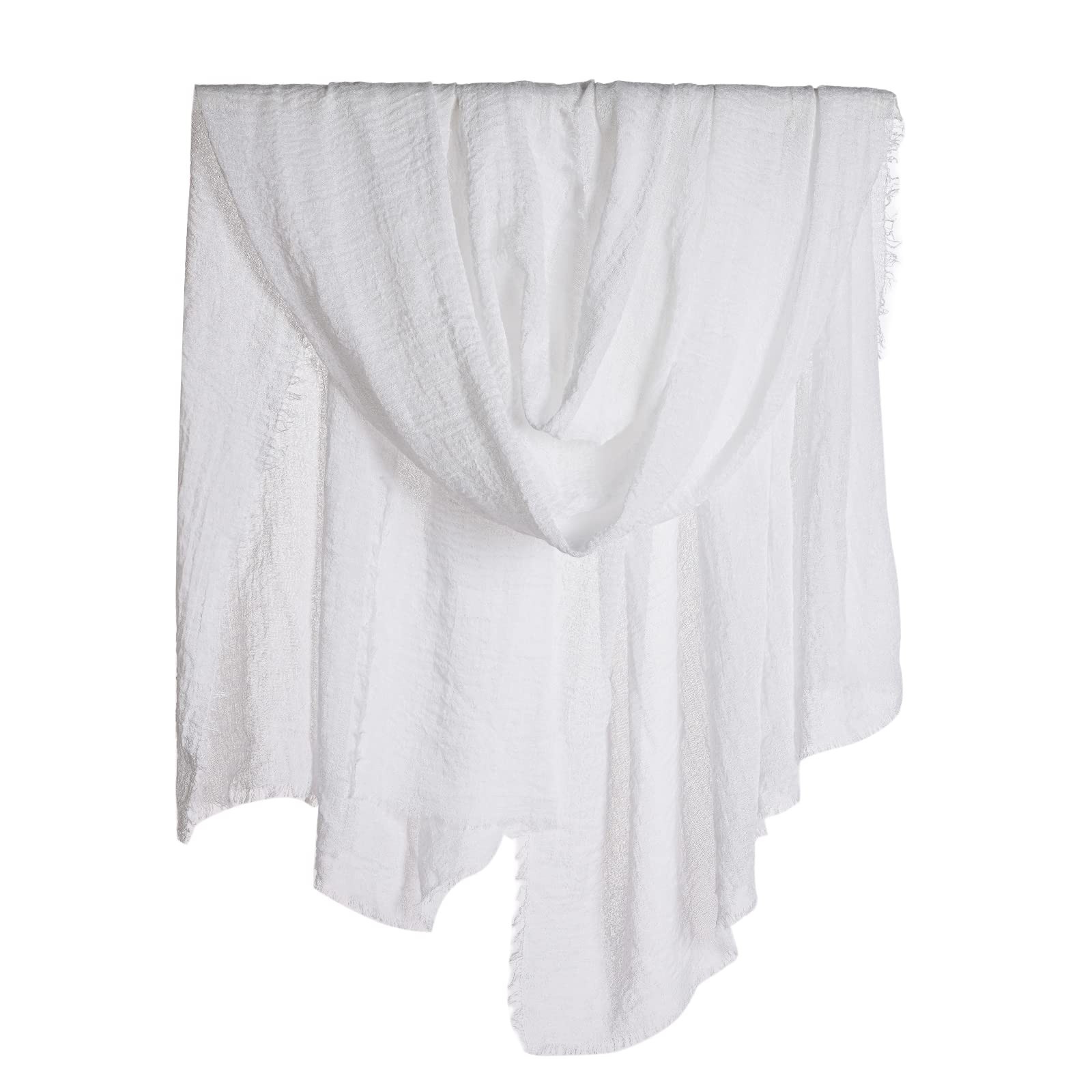 Soft Light weight Cotton Blend Crinkle Long Scarf and Shawl Wrap for Summer Use