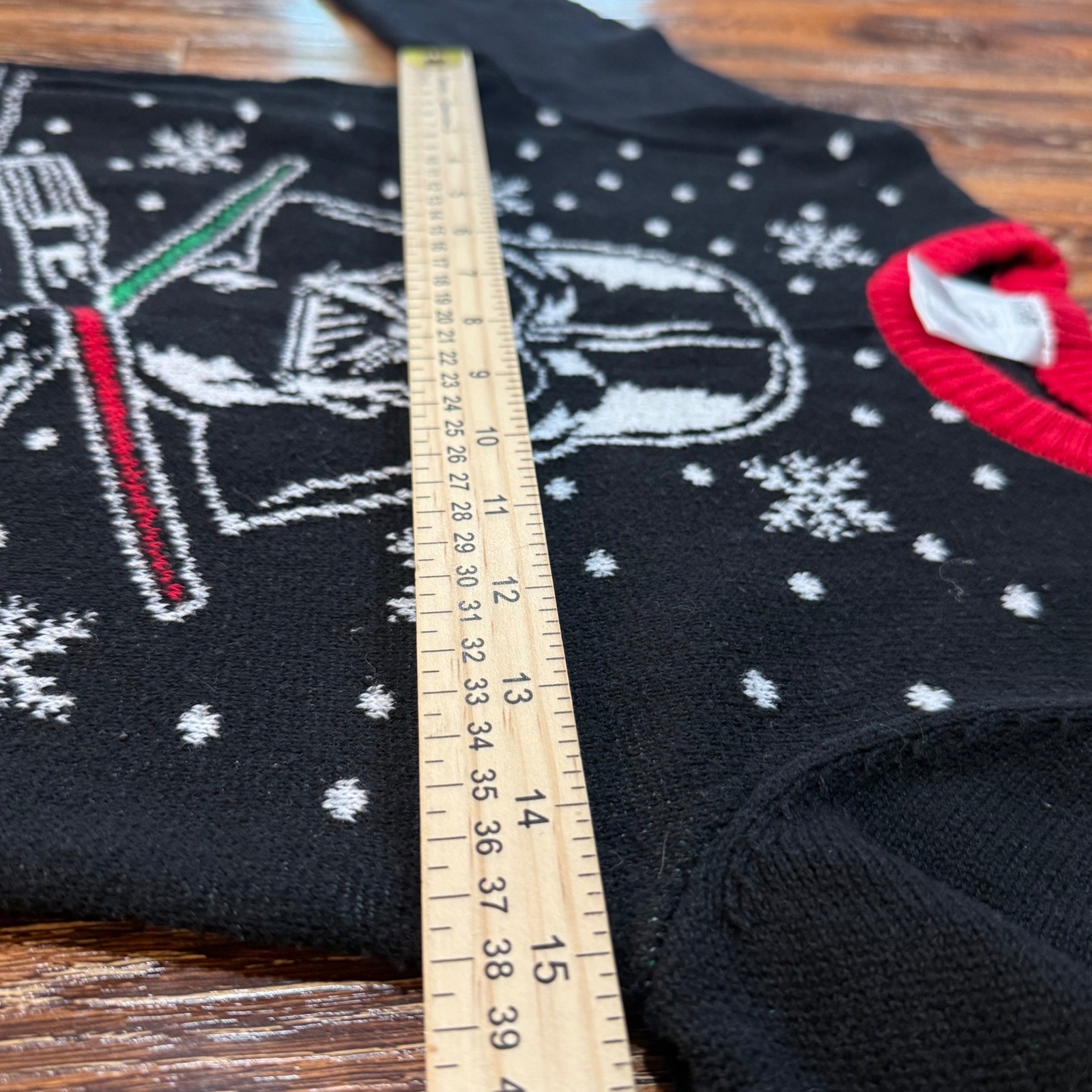 Star Wars Size 8 Jumping Beans Darth Vader Christmas Sweater Kids Black Red Knit