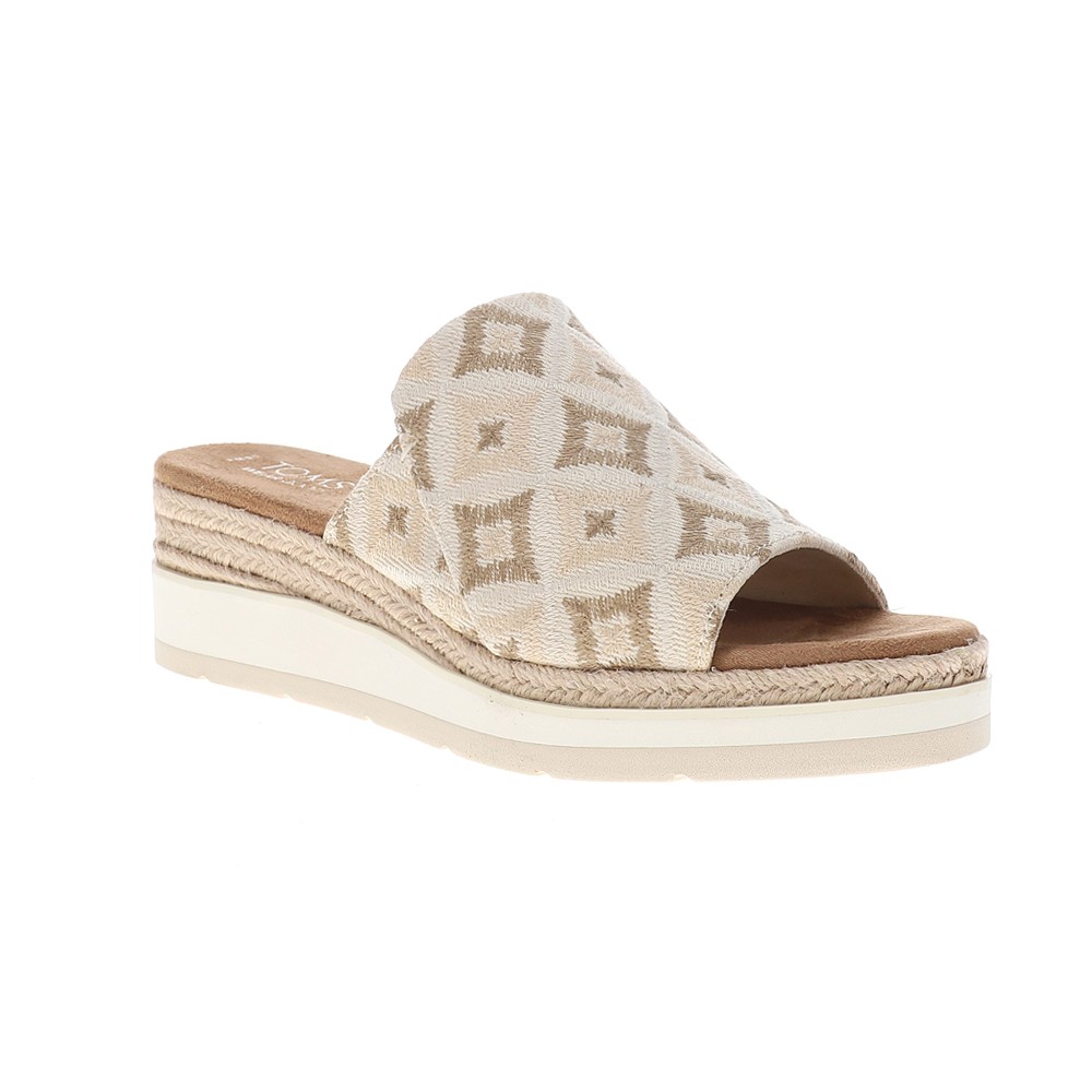TOMS Margot Mule Espadrille Wedge Womens Beige Casual Sandals 10021062