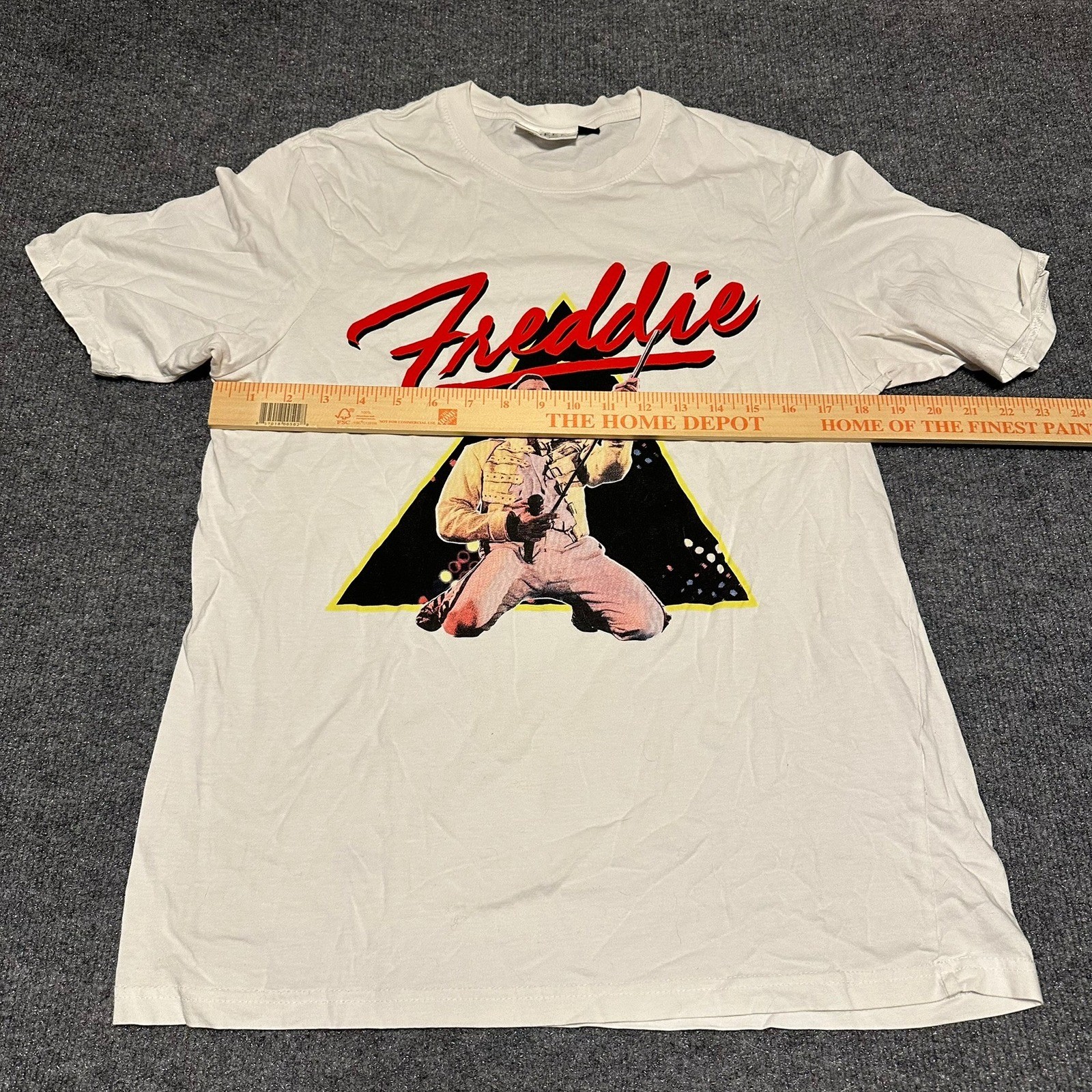 Queen Freddie Mercury Official Merch Graphic T-Shirt White Mens Large