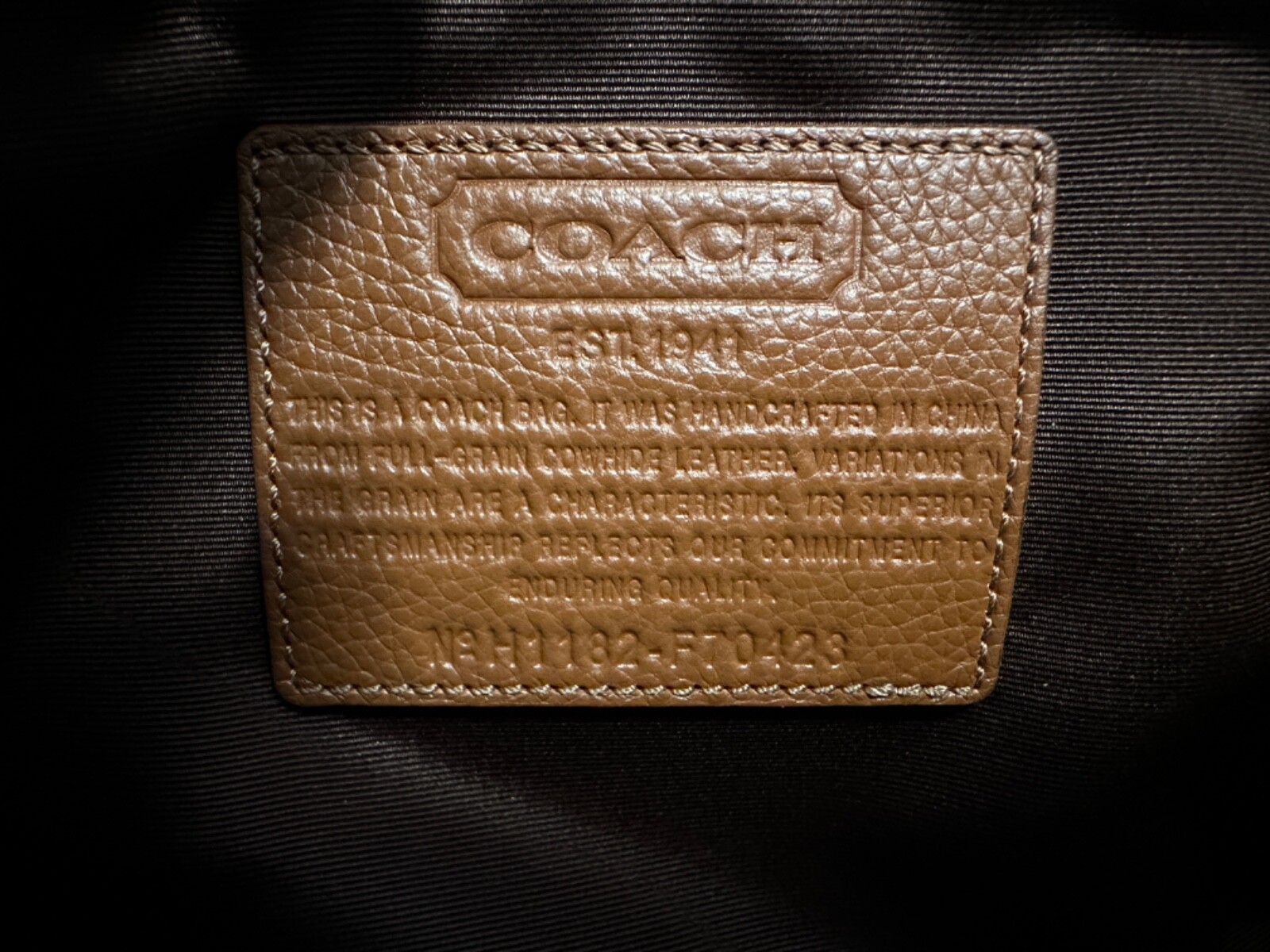 Coach Camden Brown Leather Unisex Messenger Handbag F70423