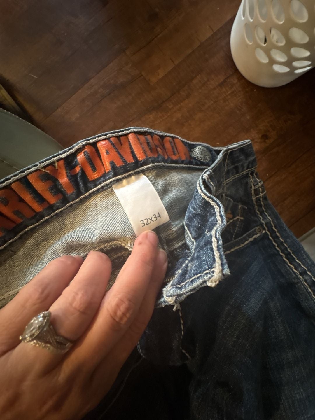Harley-Davidson Men’s Straight Leg Denim Jeans, Size 32×34