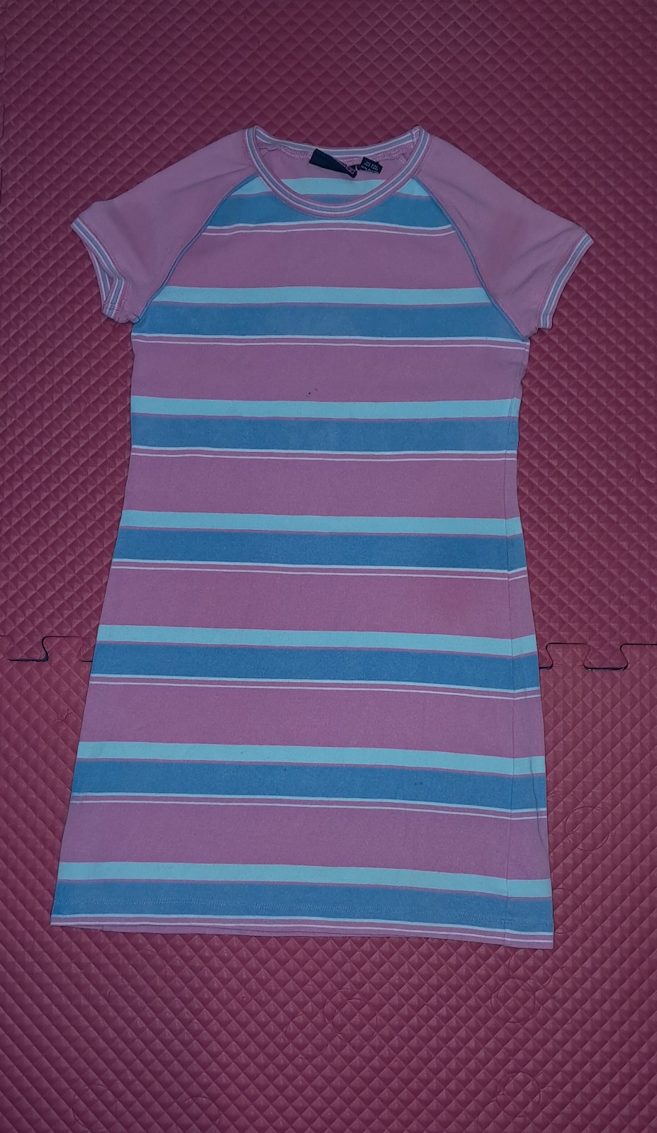 THE CHILDREN’S PLACE Stretch Jersey Knit Striped Shirt Dress