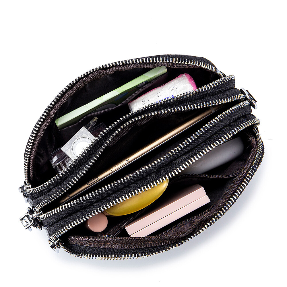 Womens Small Crossbody Bag Genuine Leather Shoulder Handbag Zip Cellphone Wallet