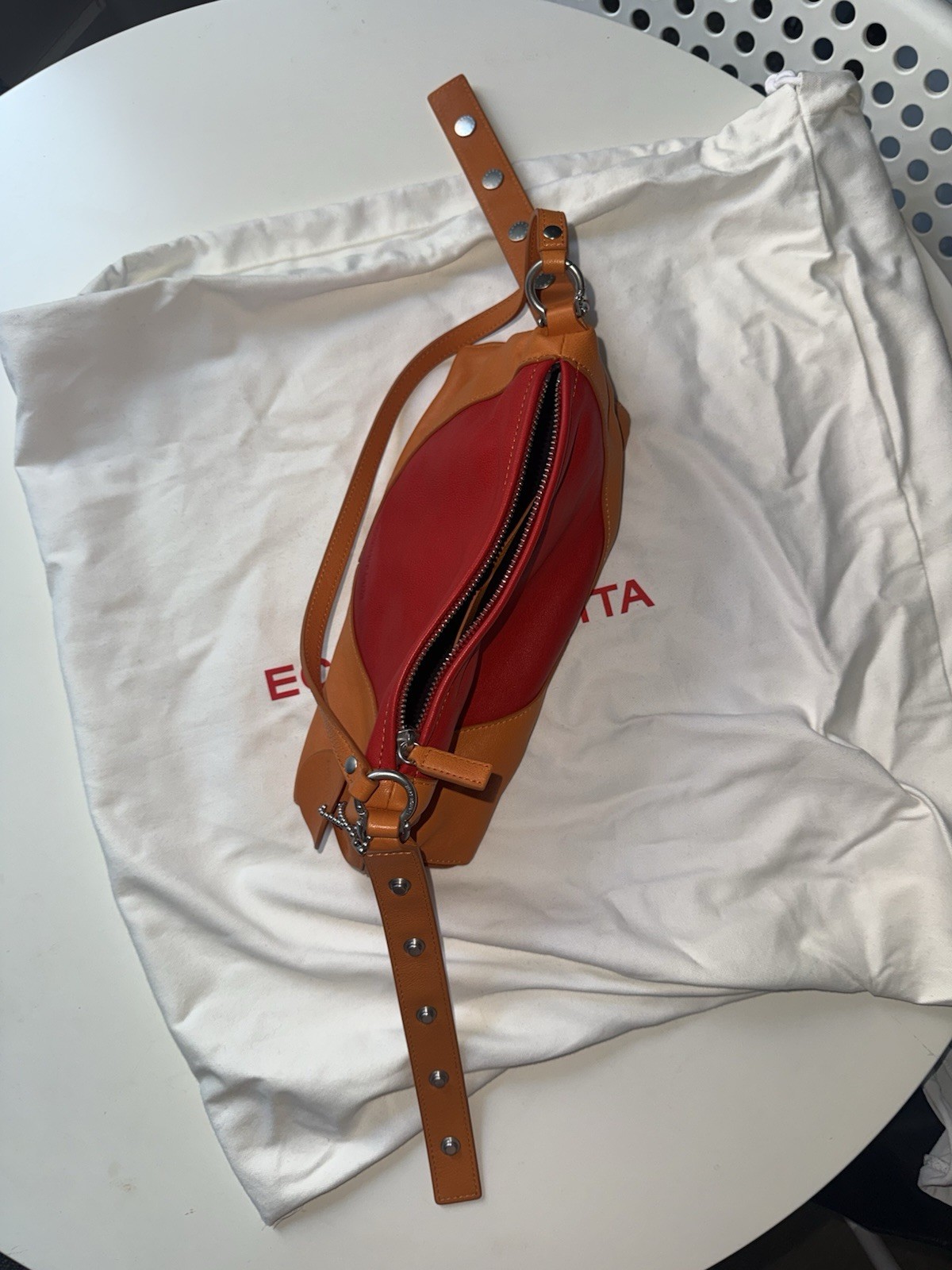 Eckhaus Latta The Crescent SS26 Orange/Red with dust bag