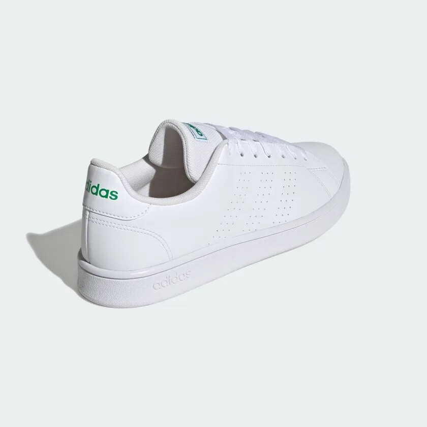 Adidas Advantage Base Sneaker Shoes White w/ Green Mens Size 13 New (GW2063)