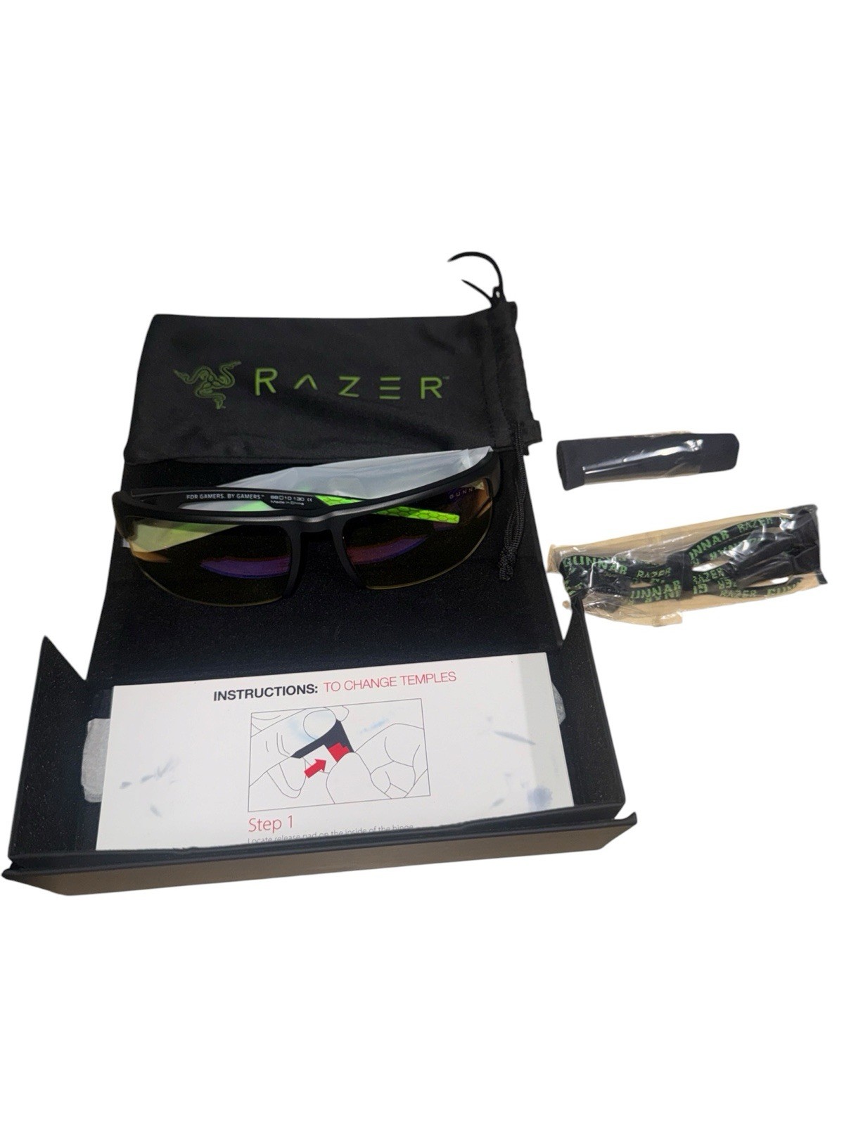 Gunnar Razer Edition Torpedo X Blue Light Gaming & Computer Glasses Onyx/Amber