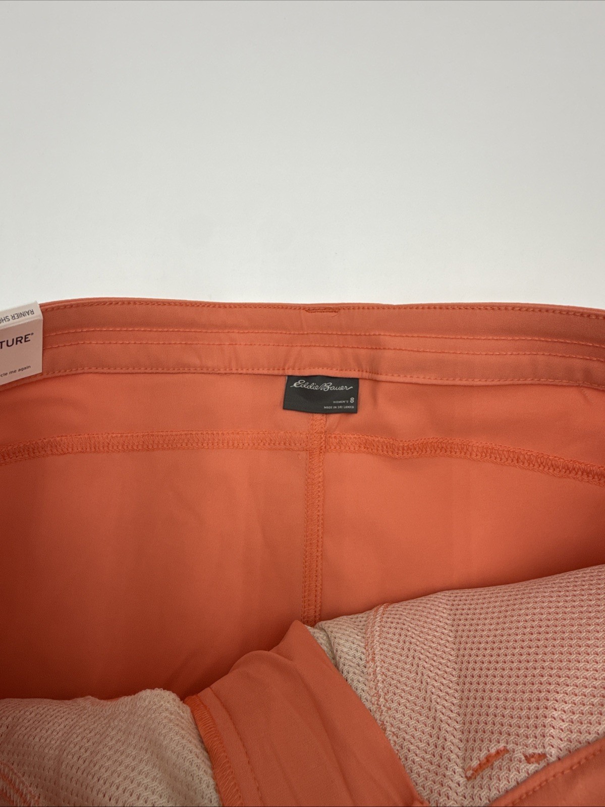 $60 Eddie Bauer Women’s Rainier shorts- Coral – Size 8 (31”W) – NEW With Tags