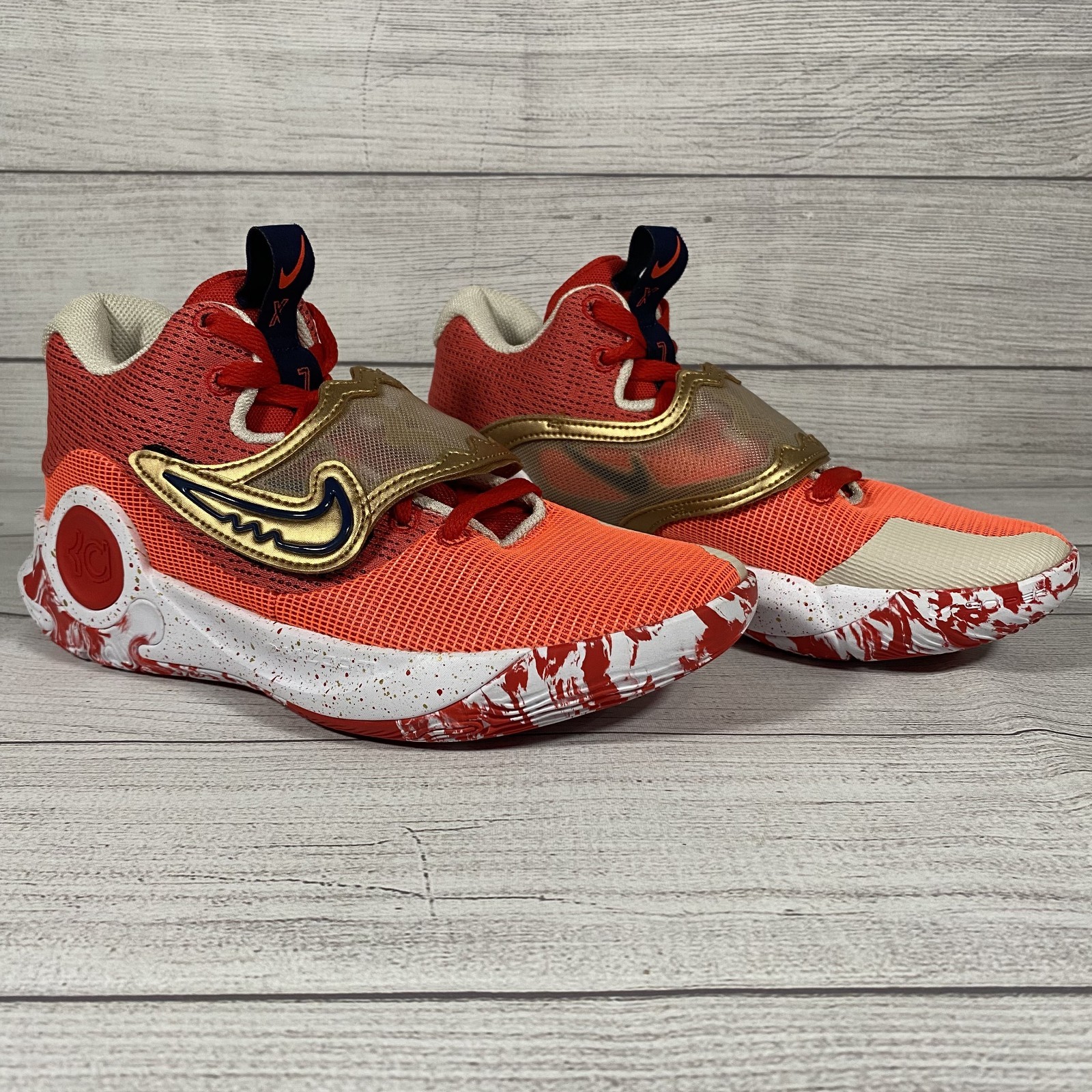 Nike KD Trey 5 X Men’s Size 7 Basketball Shoes University Red/Gold DD9538-600