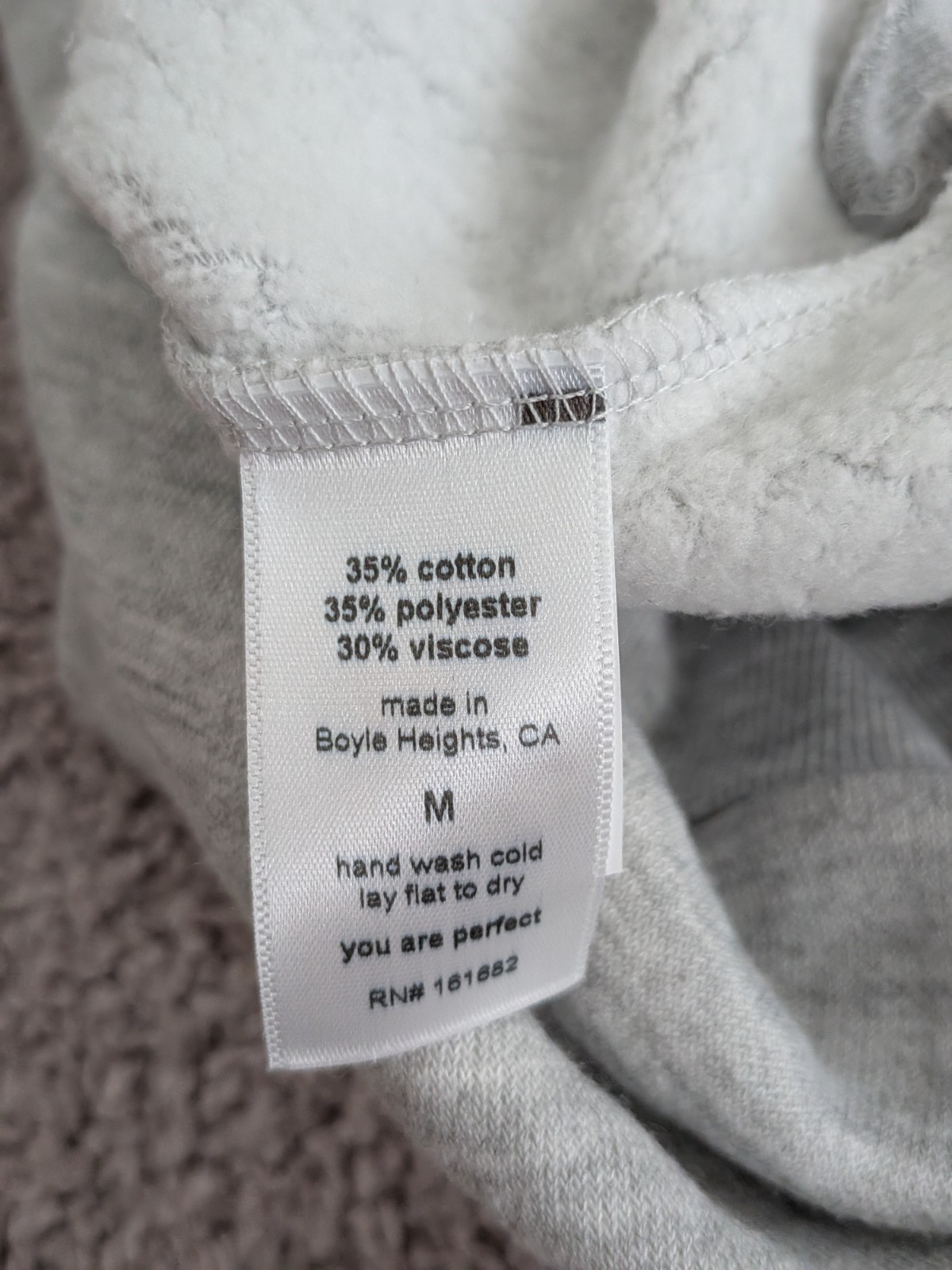 Perfect White Tee Lennon Fleece Crew Sweatshirt Women’s Medium Gray NWT