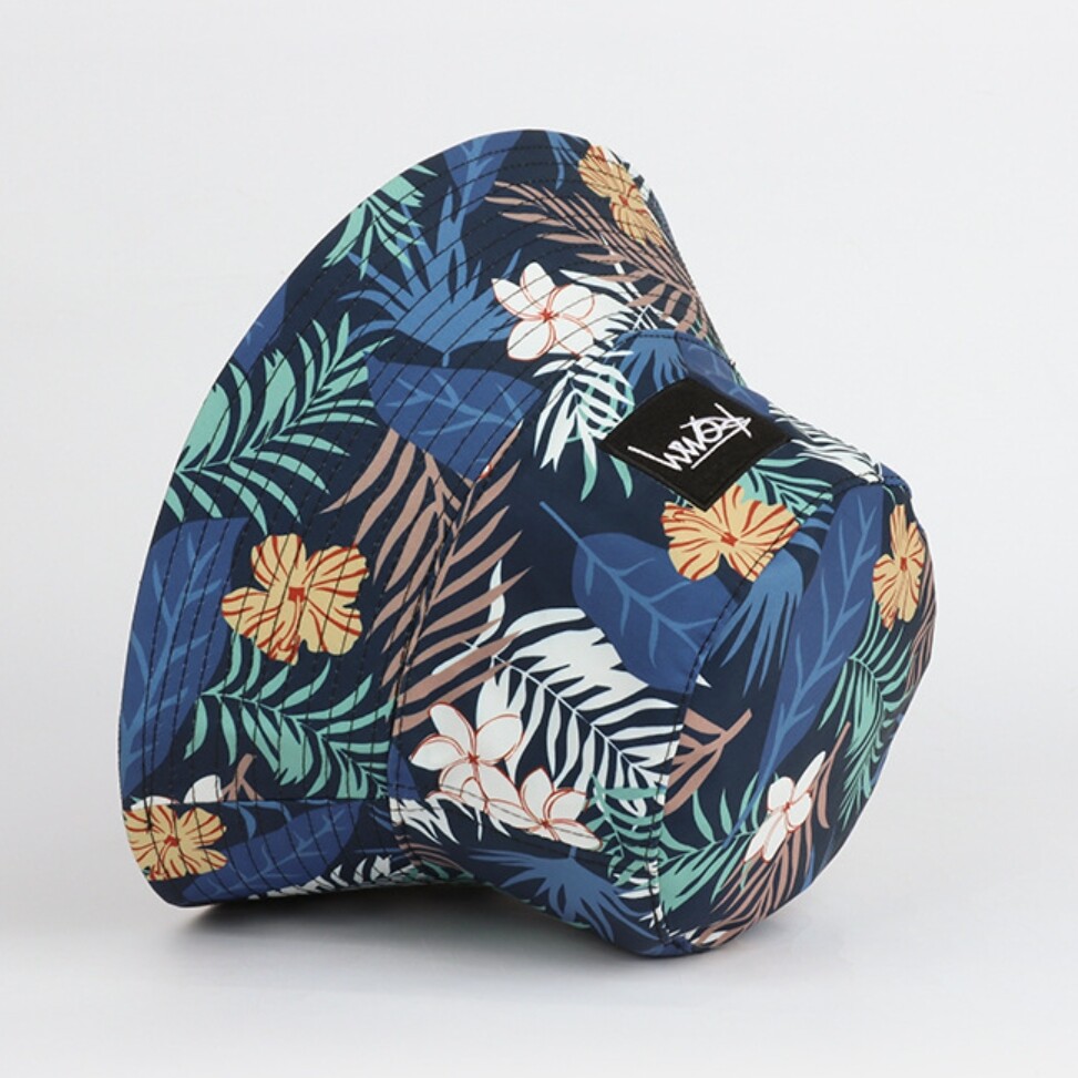 Hawii Style Double Sided Bucket Hat Fisherman Hat Reversible Sun Men Women