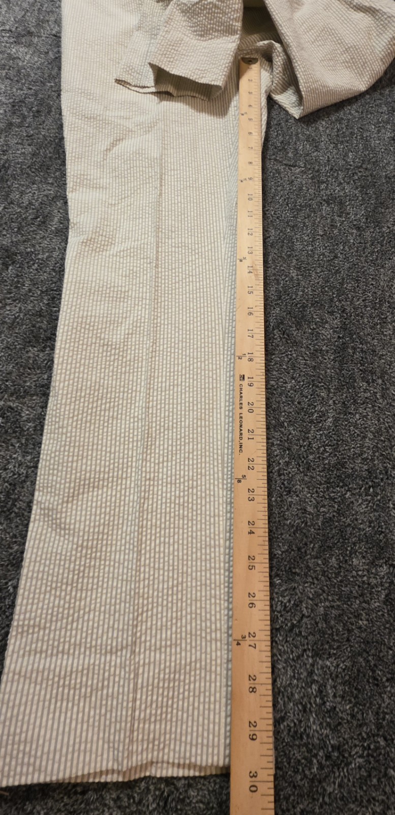 Haspel 2 Piece Seersucker Suit Tan Bisque White Men 46R 34×30 Old Money Southern