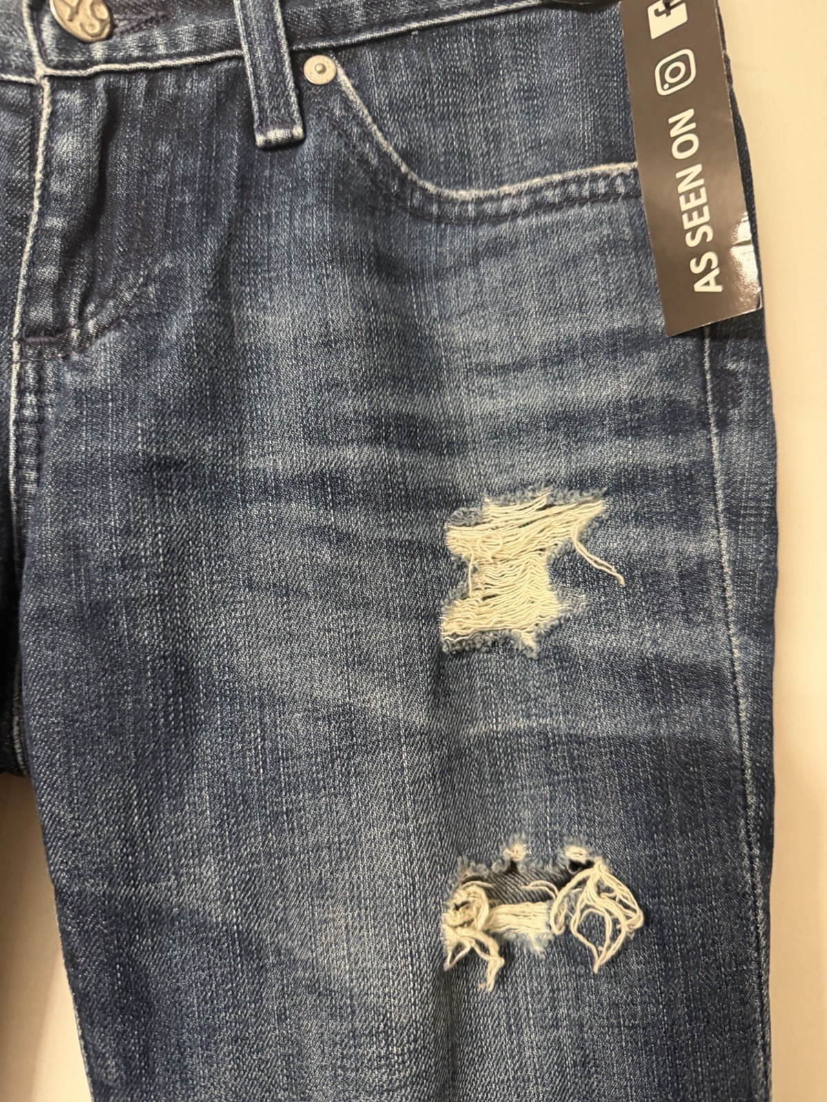 AG Adriano Goldschmied Stilt Cigarette Leg Distressed Jeans Made In USA Womens 2