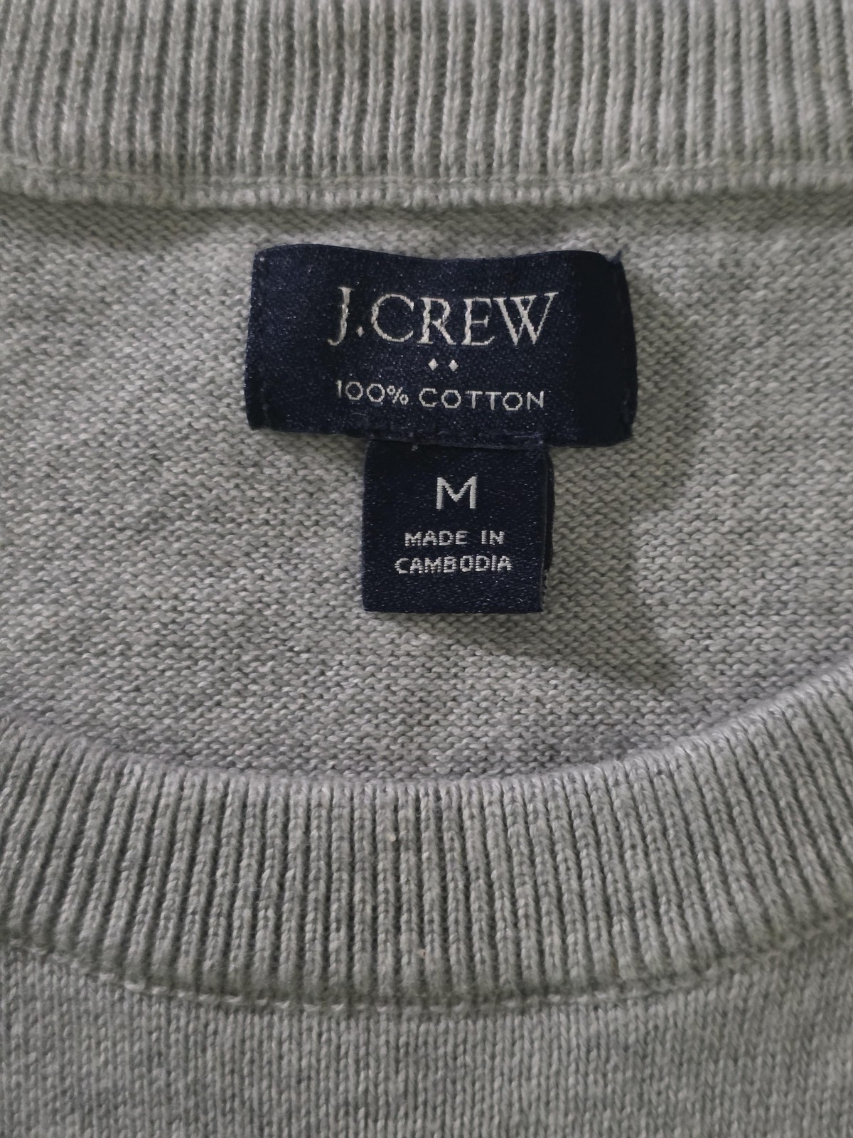 J Crew Sweater Tee Men Medium Heather Quarry Gray Cotton Crewneck Pullover AZ229