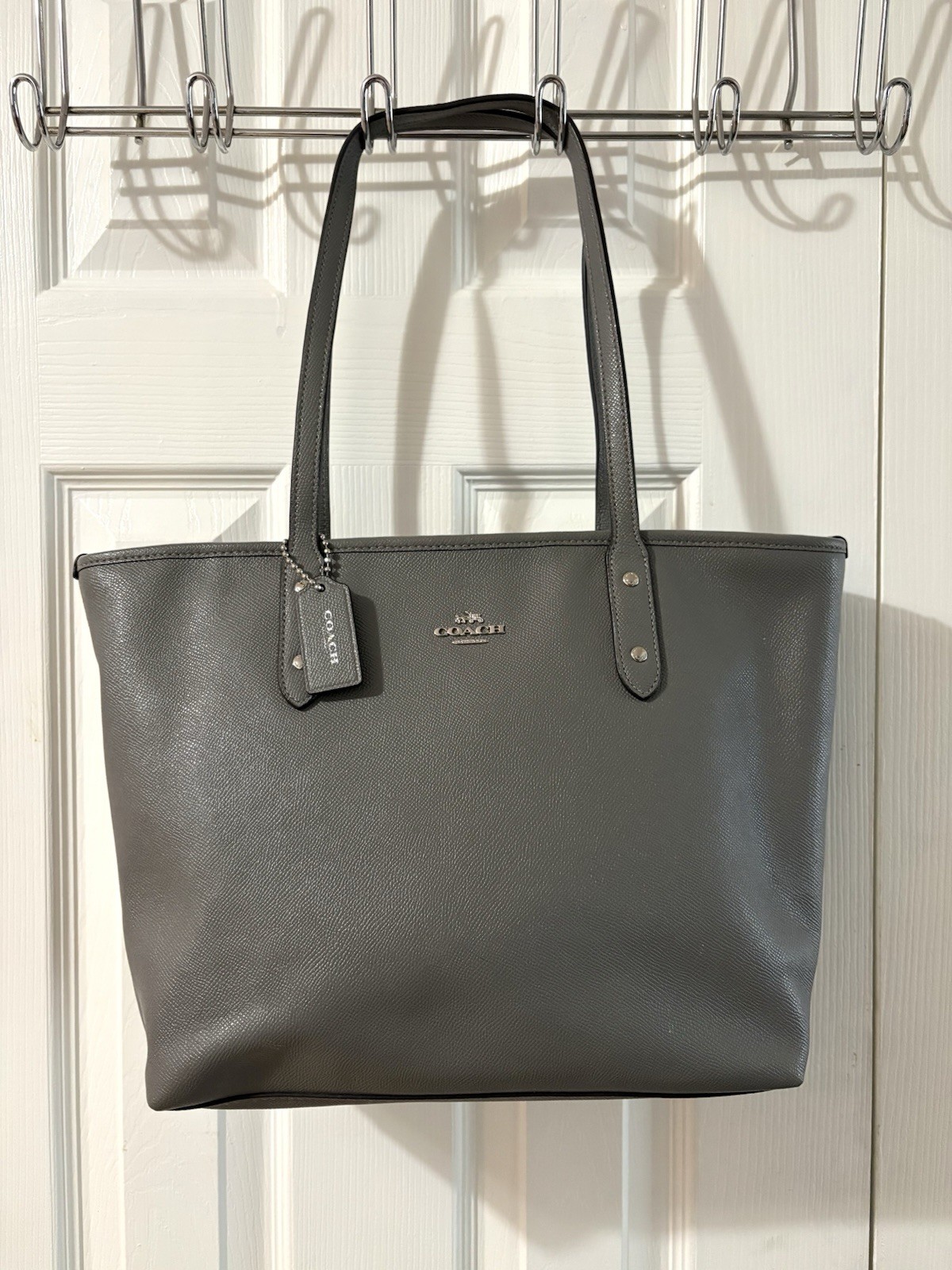 Gray Coach City Zip Tote