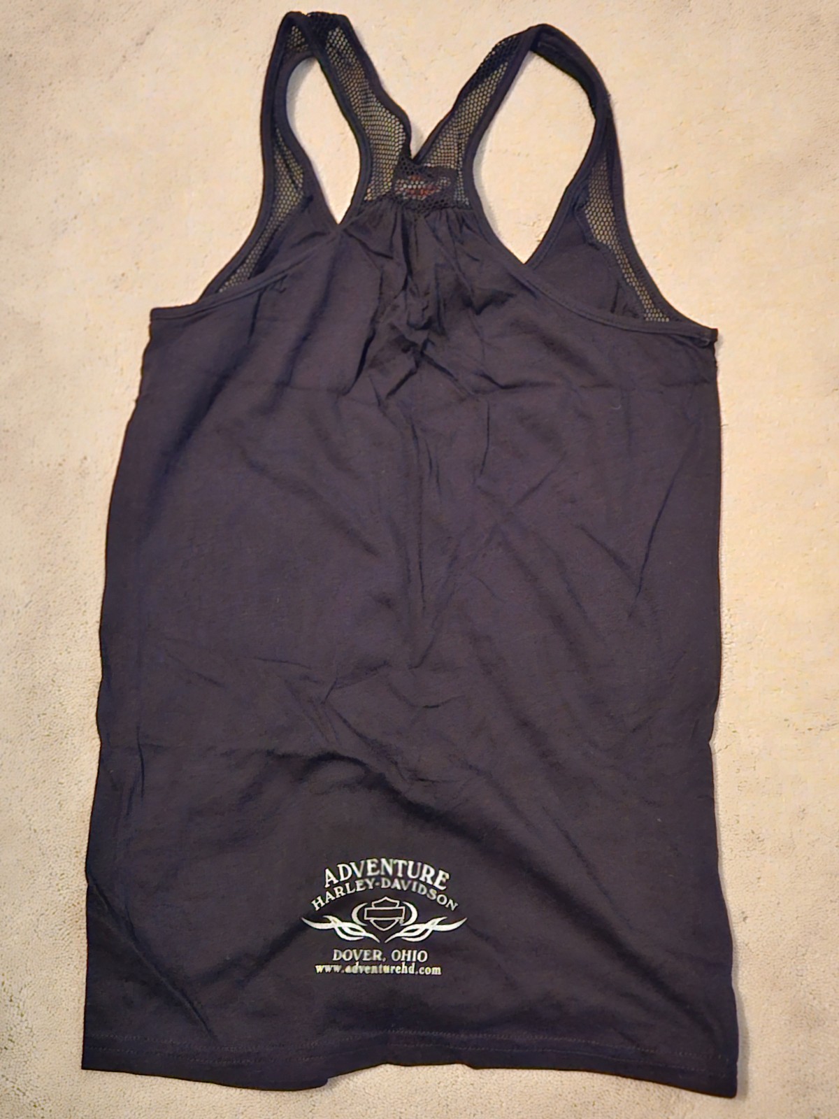 Harley Davidson womens xs tank top with mesh straps and and bling