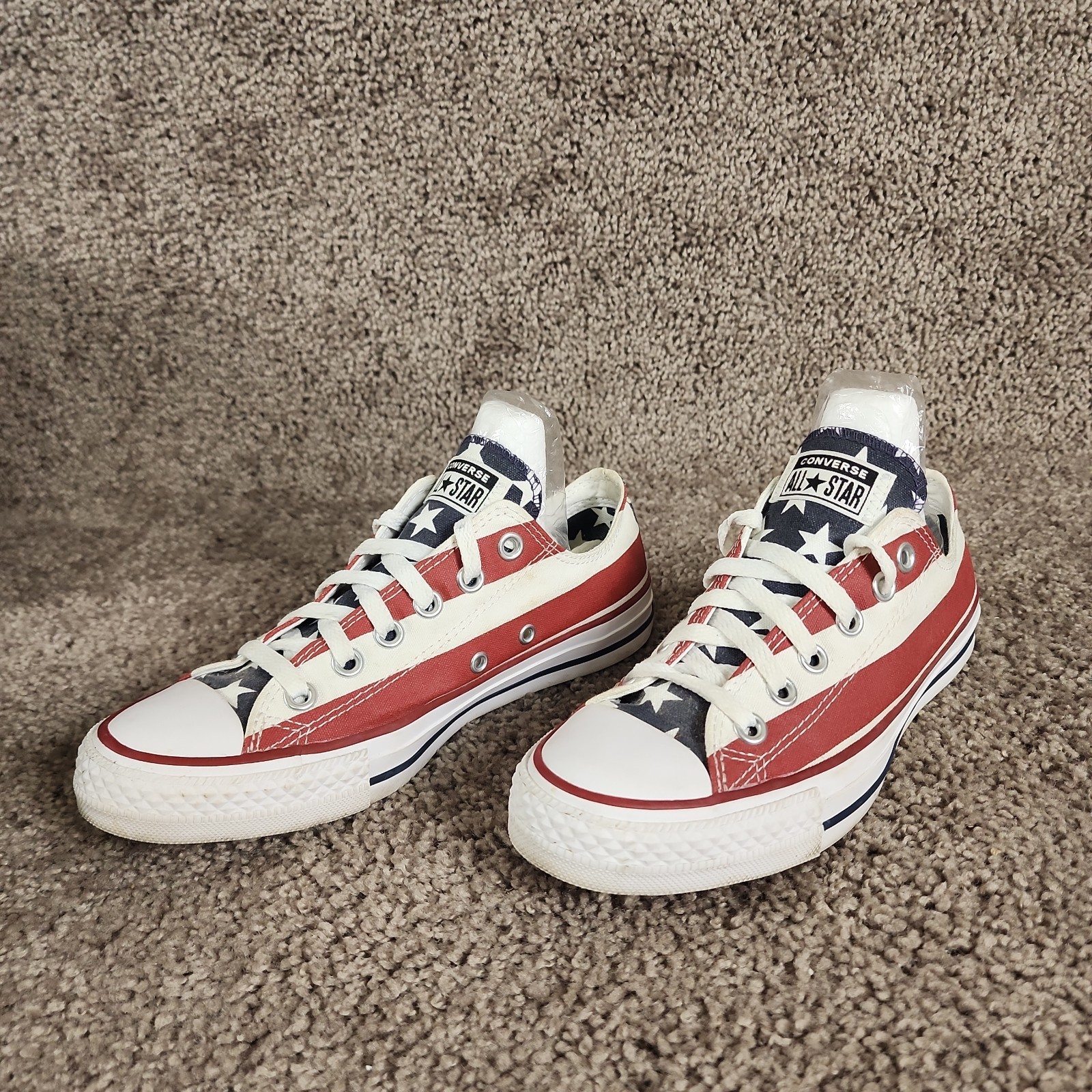 Converse All Star Low Top American Flag Sneaker Size Men 5 Women 7 World Cup